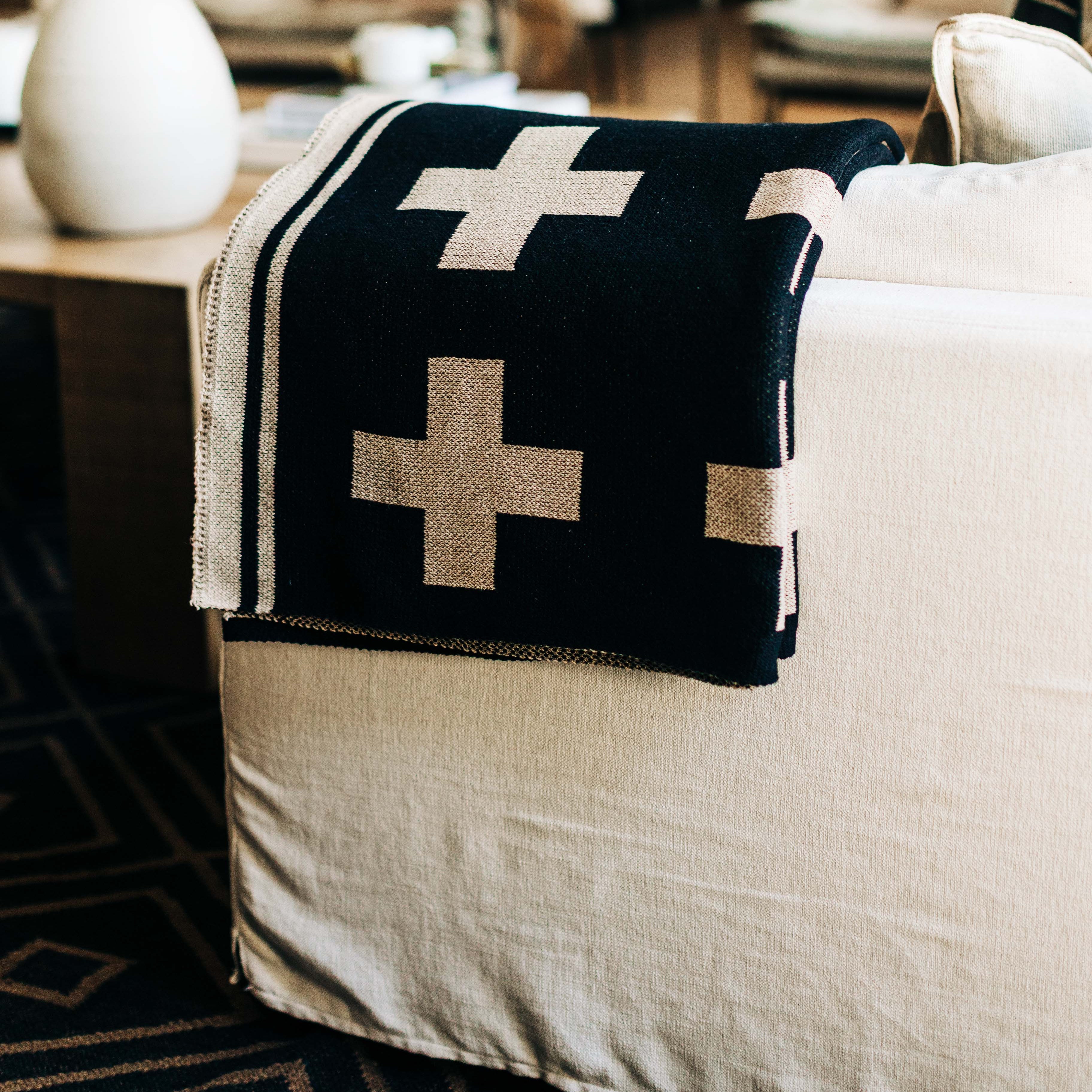 helvetia throw swiss inspired