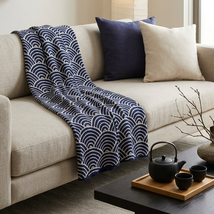 Nami Throw on a couch