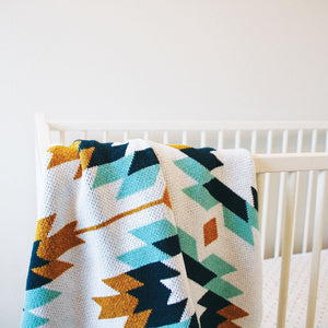 Seek & Swoon Baby Blue Sedona Throw Blanket